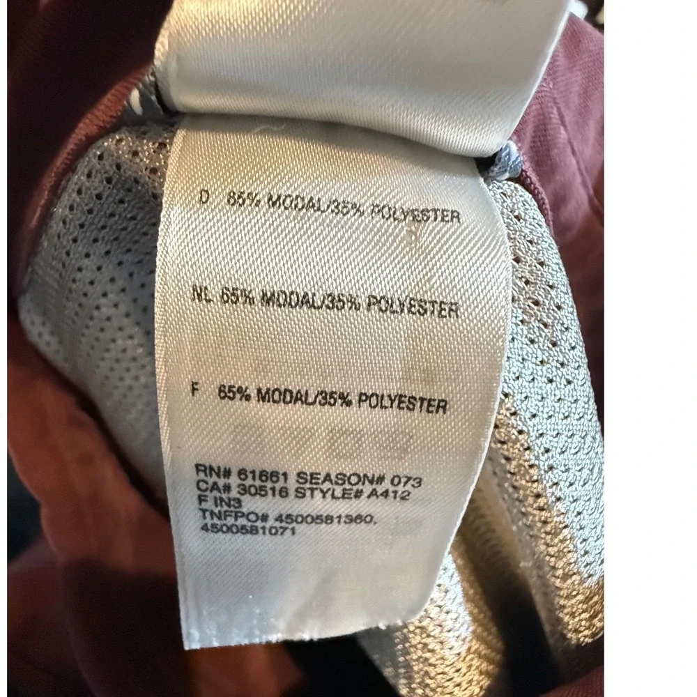 The North Face Men's‎ XL Long Sleeve Hiking Shirt Maroon Button Down Ventilated